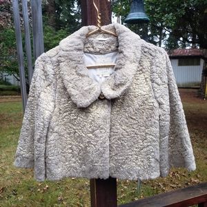 Kate Spade "Wedding Belles (and whistles)" Faux Fur Jacket - Size S